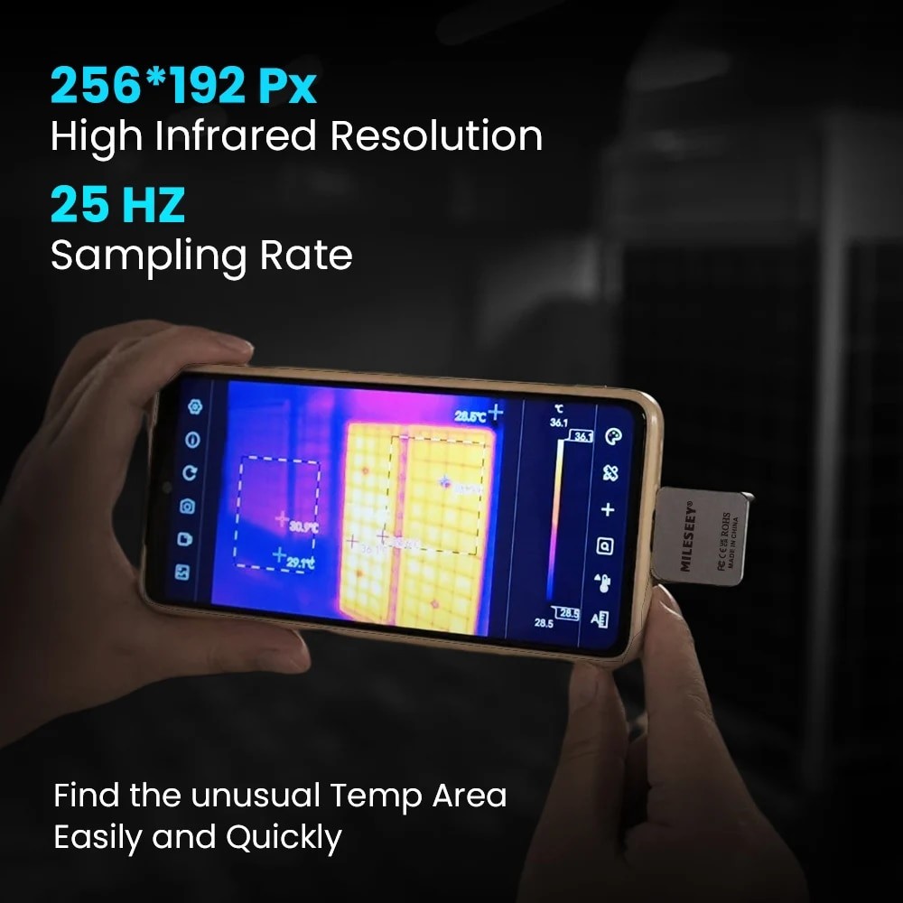 Камера тепловізійна для смартфона Mileseey TR256i Thermal Imaging Camera USB  Type-C OTG - HOBBYT.COM.UA - FPV дрони та комплекуючі, антени, мотори,  електронні компонени, акумулятори.